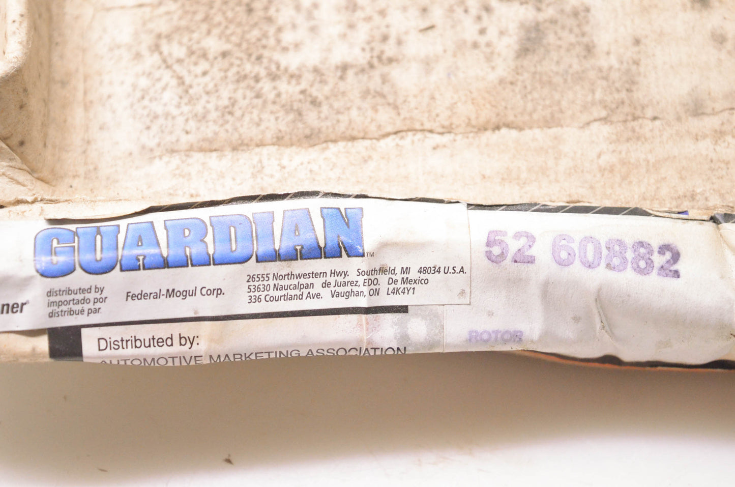 Wagner 52-60882, 52 60882 Guardian Front Brake Rotor NOS