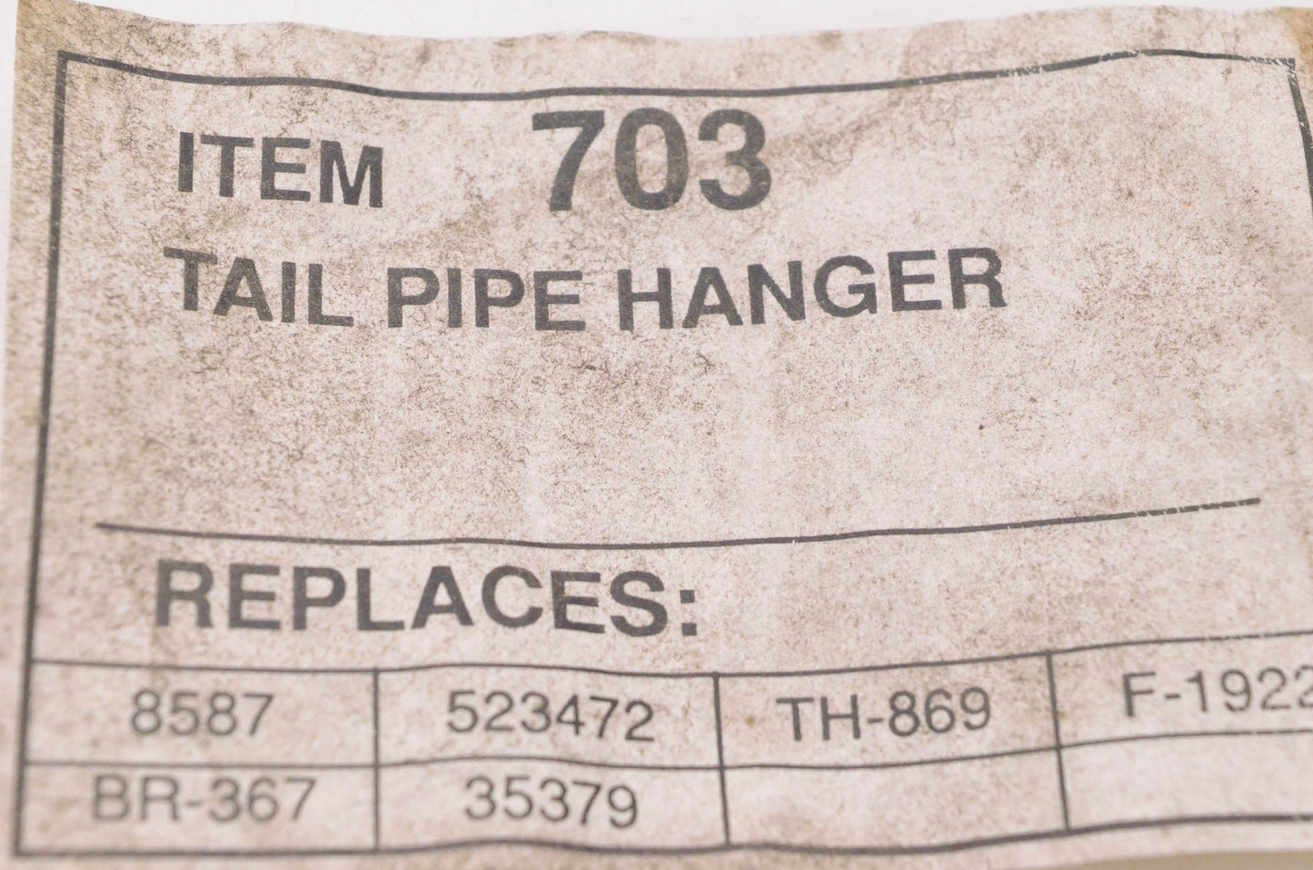 Nickson Industries 703 Tail Pipe Hanger NOS