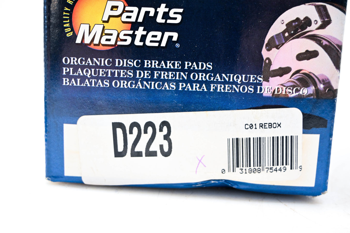 Parts Master D223 Organic Disc Brake Pad Kit NOS