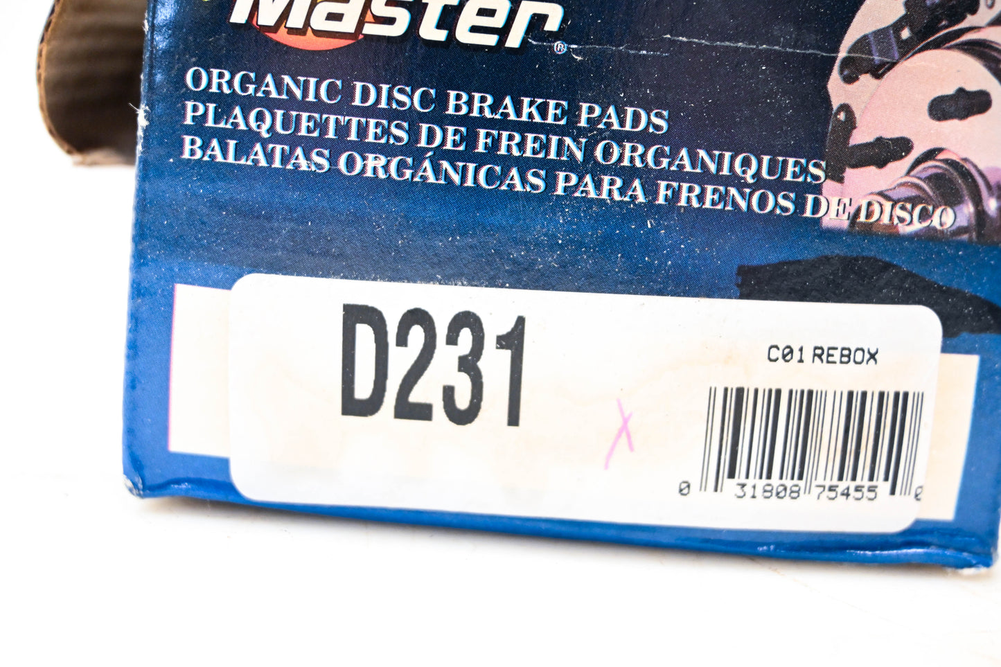 Parts Master D231 Organic Disc Brake Pad Kit NOS