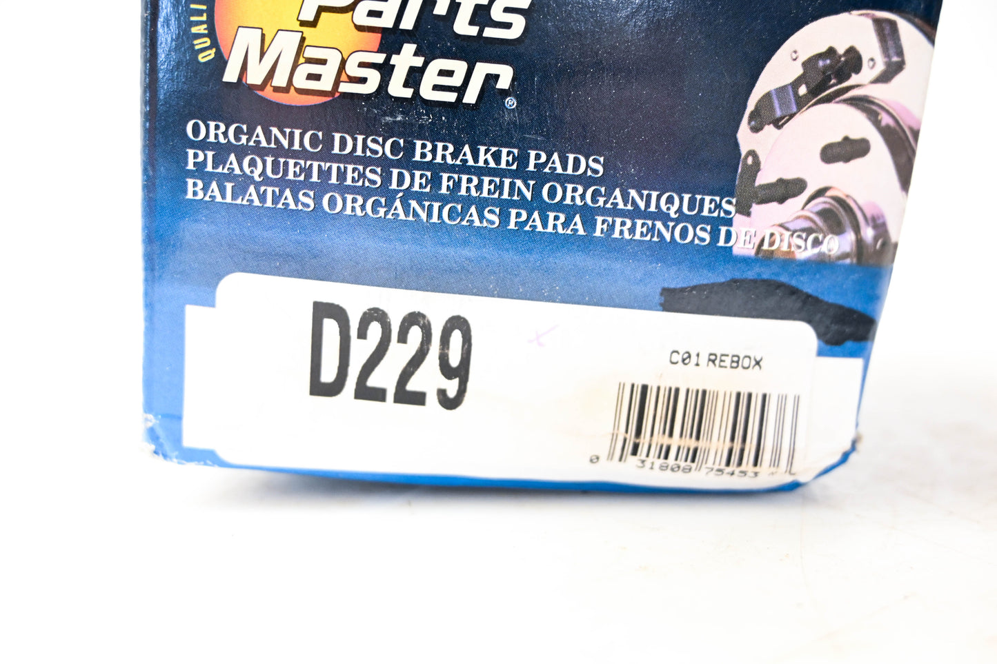 Parts Master D229 Organic Disc Brake Pad Kit NOS