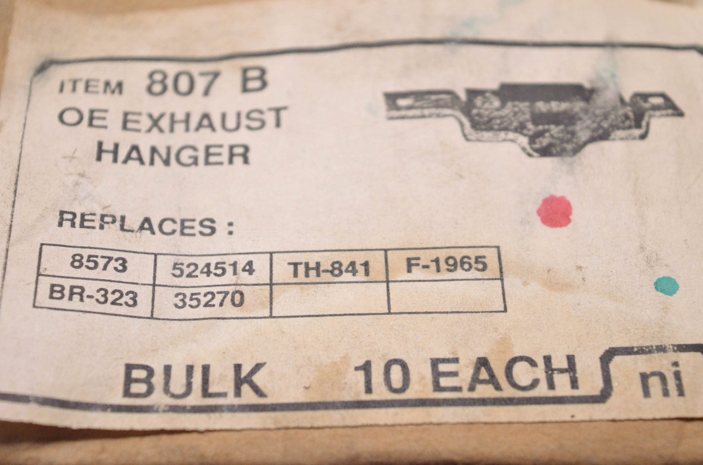 Nickson Industries 807, 807B Exhaust Hanger NOS