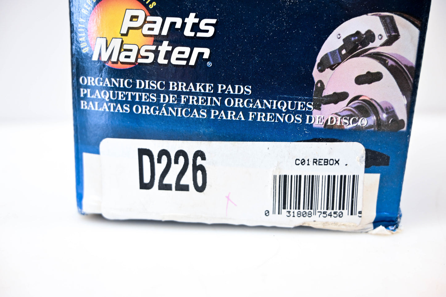 Parts Master D226 Organic Disc Brake Pad Kit NOS