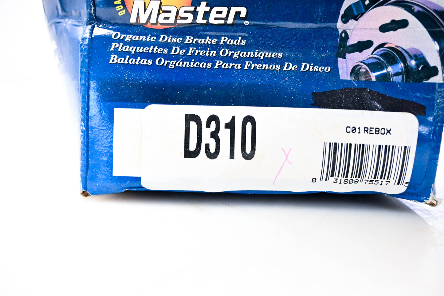 Parts Master D310 Organic Disc Brake Pad Kit NOS