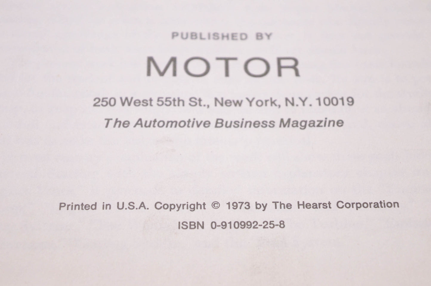 Motor 0-910992-25-8 Auto Engines & Electrical Systems Sixth Edition Third Printing 1973