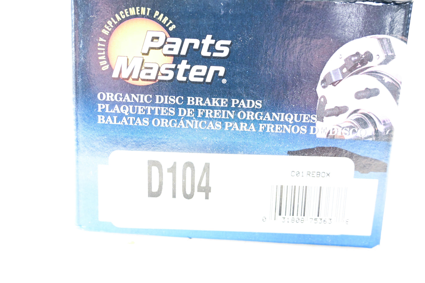 Parts Master D104 Organic Brake Pad Kit NOS