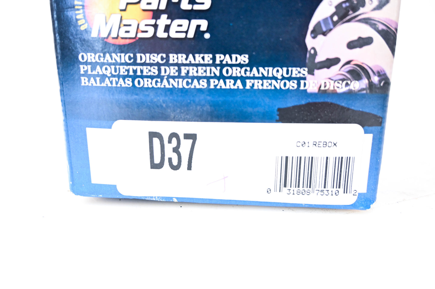 Parts Master D37 Organic Brake Pad Kit NOS