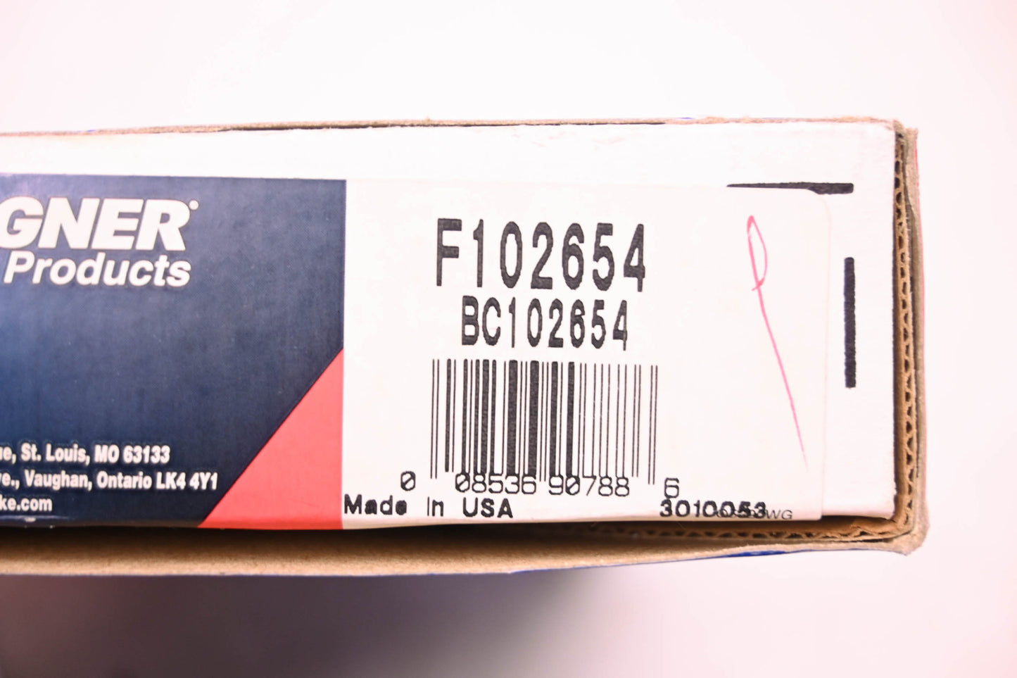 Parts Master BC93343, F102654, BC102654 Brake Cable NOS