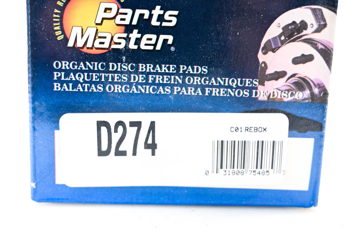 Parts Master D274 Brake Pad Kit NOS