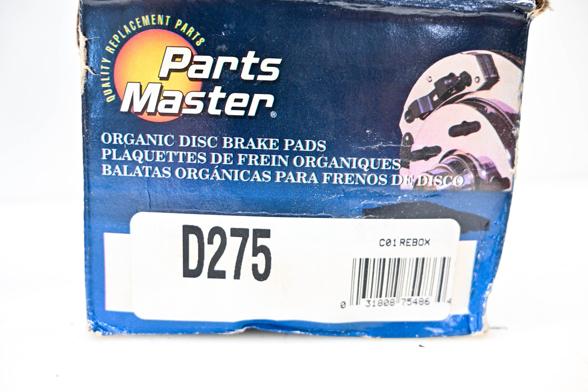Parts Master D275 Brake Pad Kit NOS