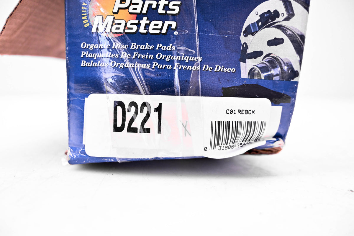 Parts Master D221 Brake Pad Kit NOS