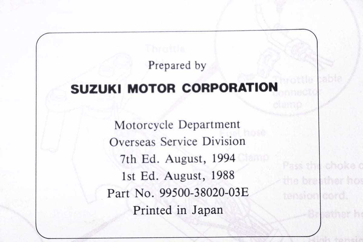 OEM Suzuki 99500-38020-03E VS-700GL/750GL/ 800GL Service Manual