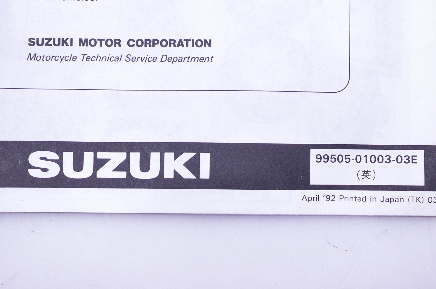 OEM Suzuki 99505-01003-03E LT-4WDP Assembly Service Guide