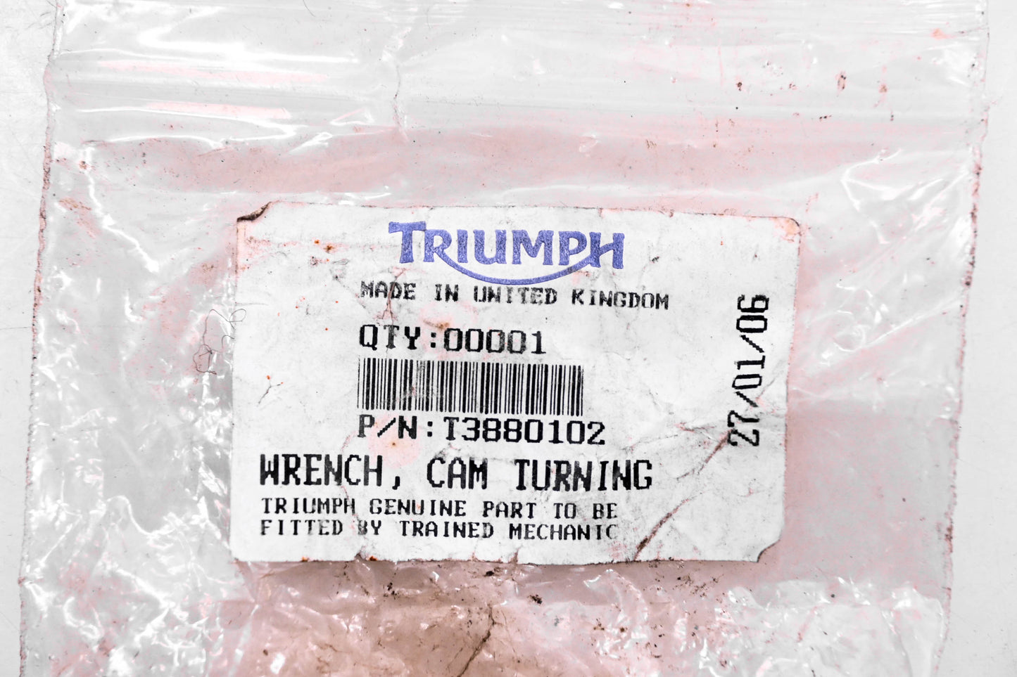 New OEM Triumph T3880102 Cam Turning Wrench NOS