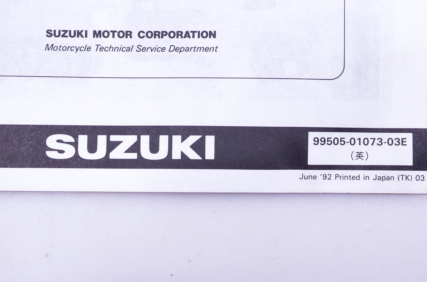 OEM Suzuki 99505-01073-03E LT-F4WDXP Assembly Service Guide