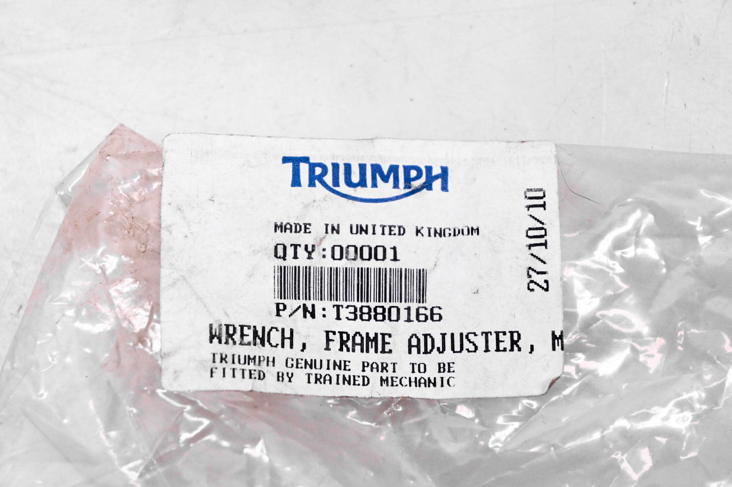 New OEM Triumph T3880166 Frame Adjuster Tool NOS