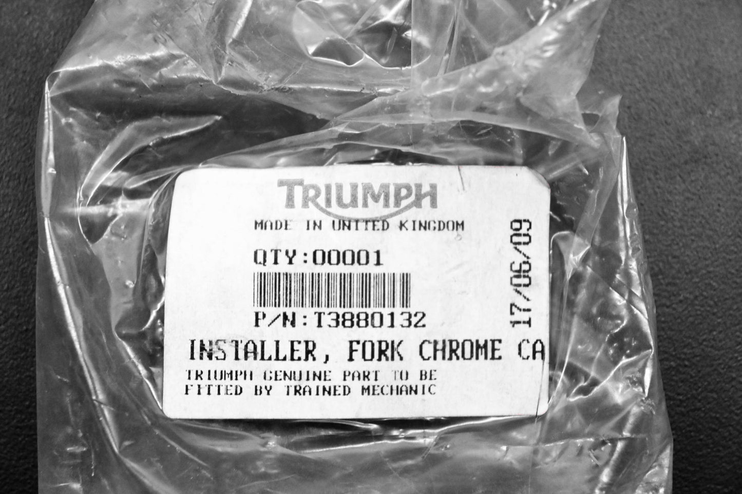 New OEM Triumph T3880132 Fork Chrome Cap Installer Tool NOS