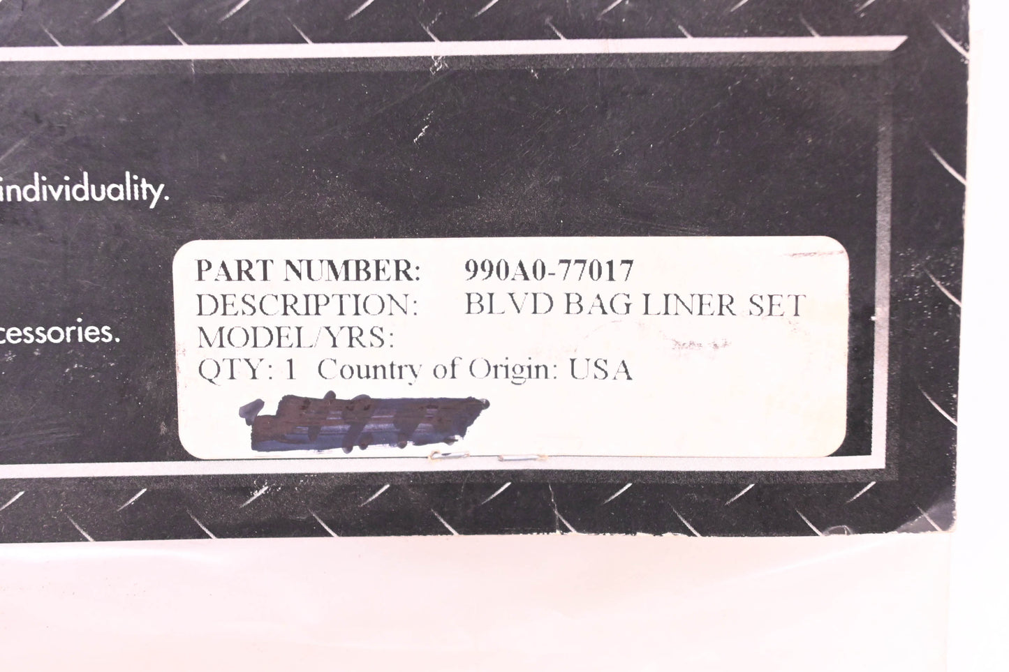 New OEM Suzuki 990A0-77017 Black Saddlebag Liner Kit NOS