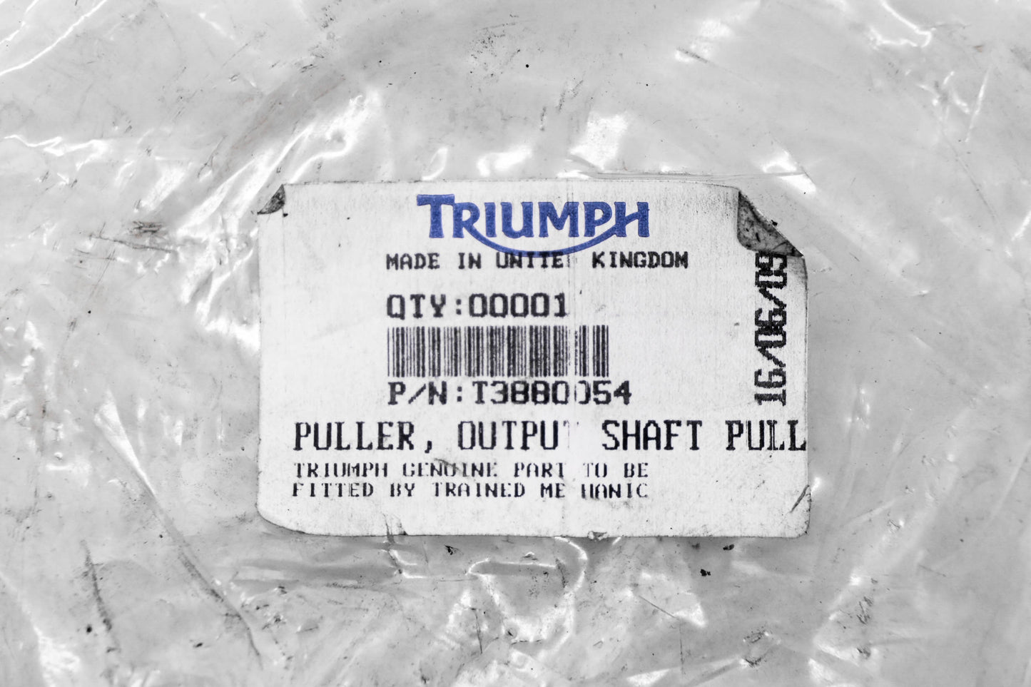 New OEM Triumph T3880054 Outer Shaft Pulley Puller Kit NOS