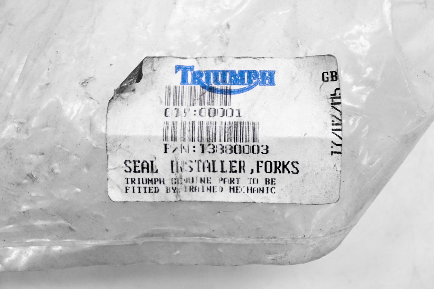 New OEM Triumph T3880003 Fork Seal Installer Tool NOS