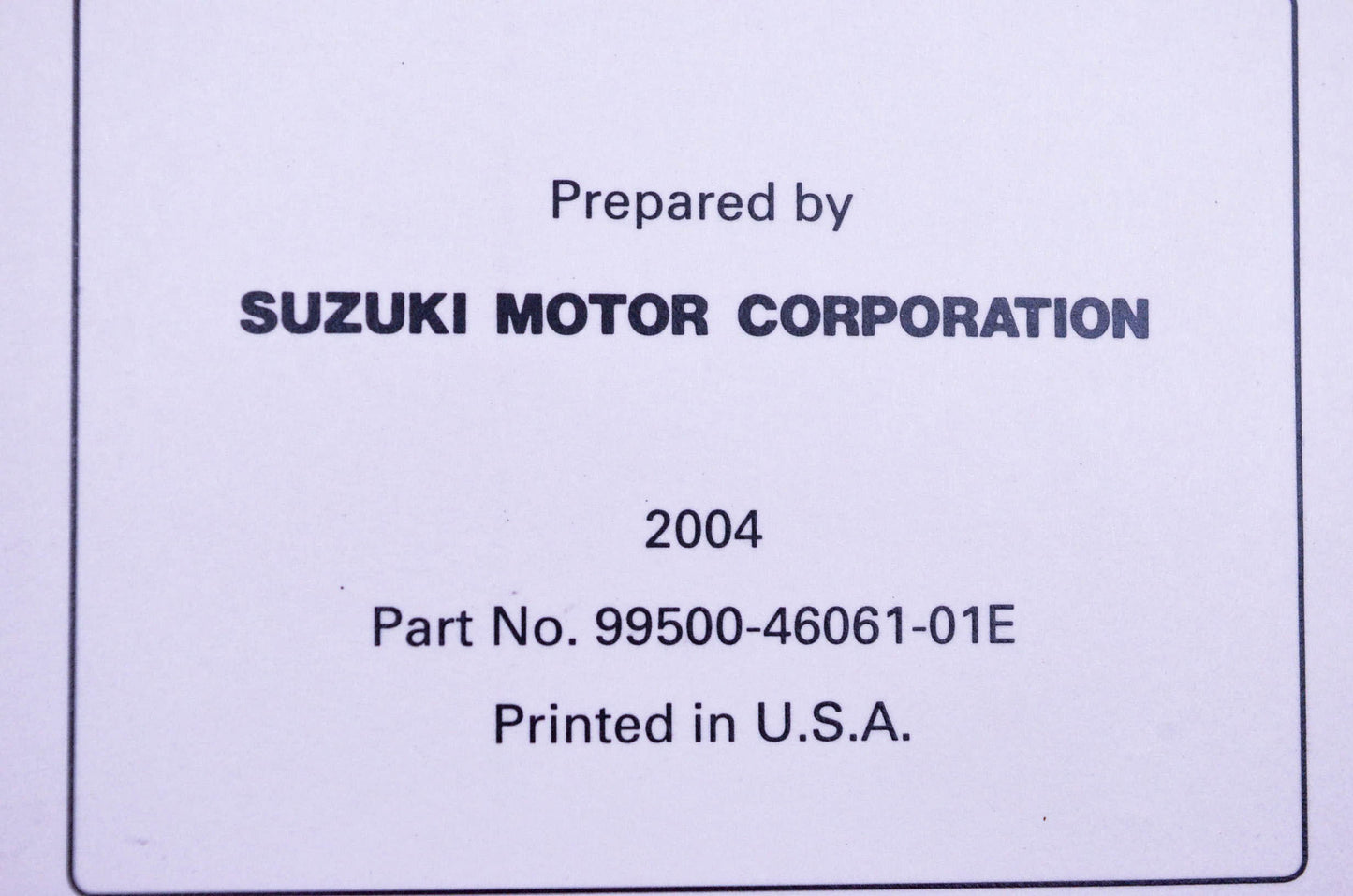 OEM Suzuki 99500-46061-01E LT-A700X K5 K6 Service Manual