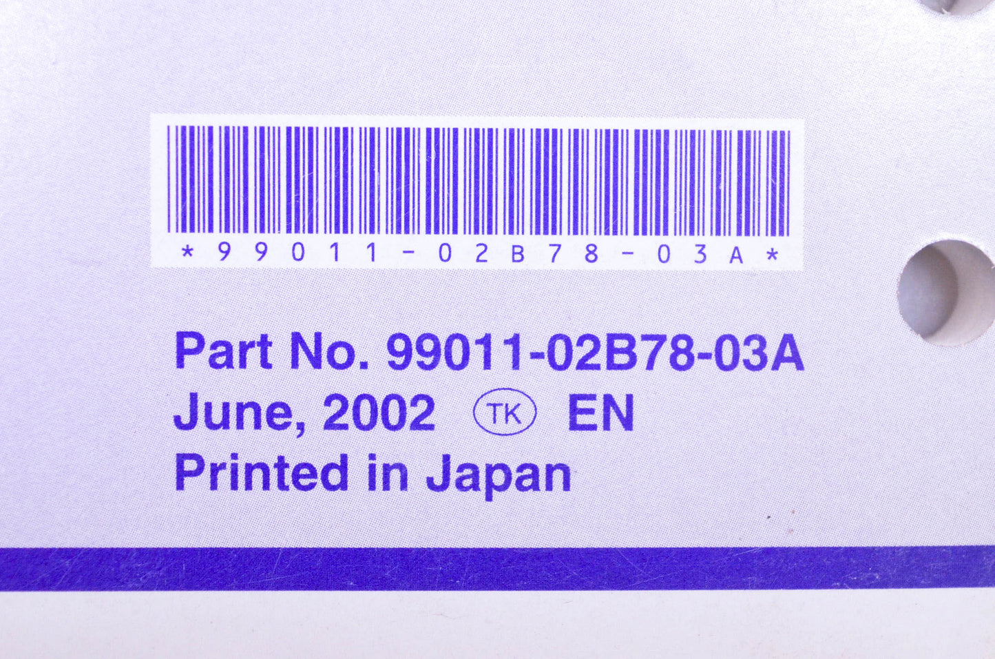 OEM Suzuki 99011-02B78-03A RM85/L K3 Service Manual