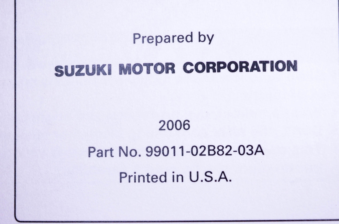 OEM Suzuki 99011-02B82-03A RM85/L K7 Service Manual