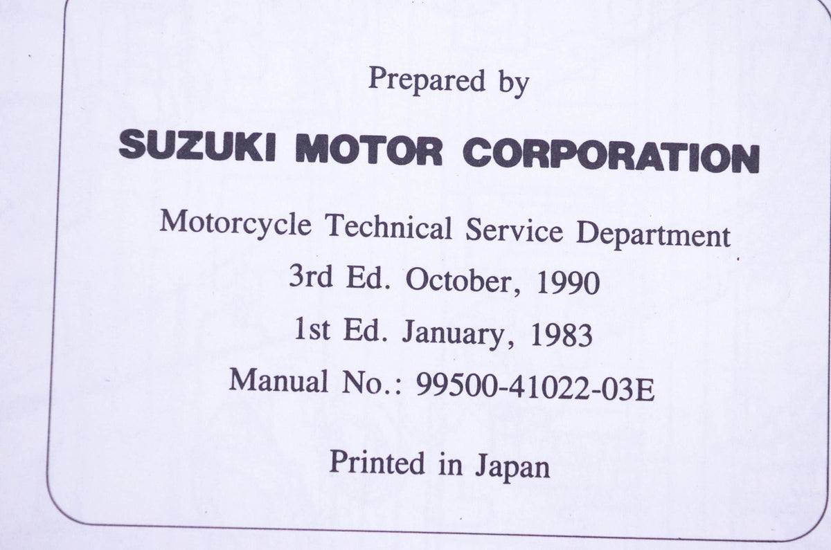 OEM Suzuki 99500-41022-03E ATL125 D Service Manual