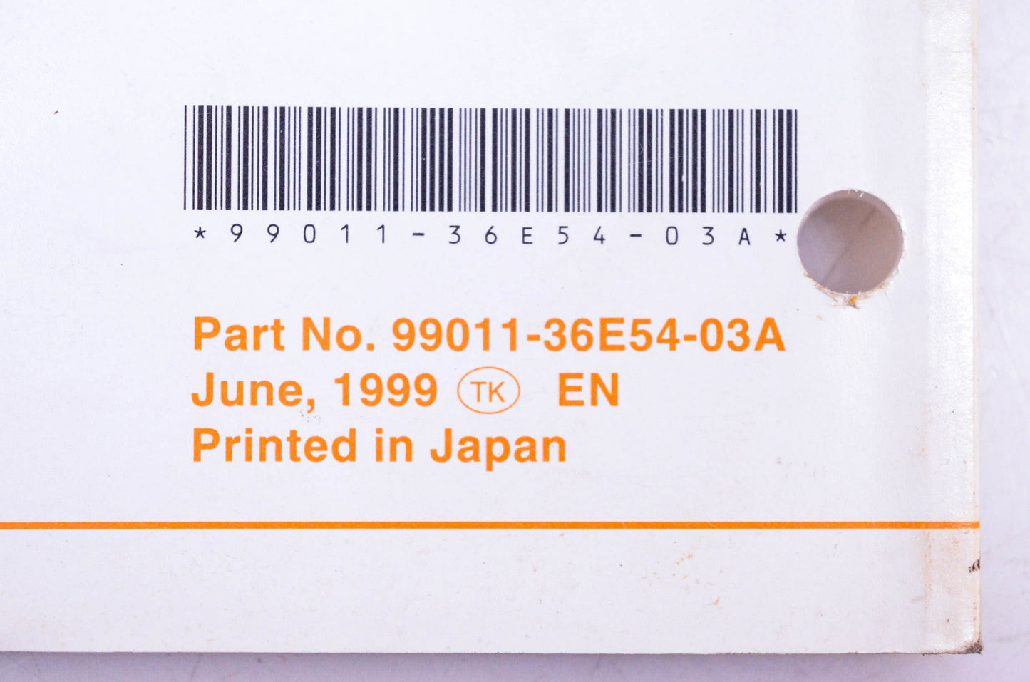 OEM Suzuki 99011-36E54-03A RM125 Y Service Manual
