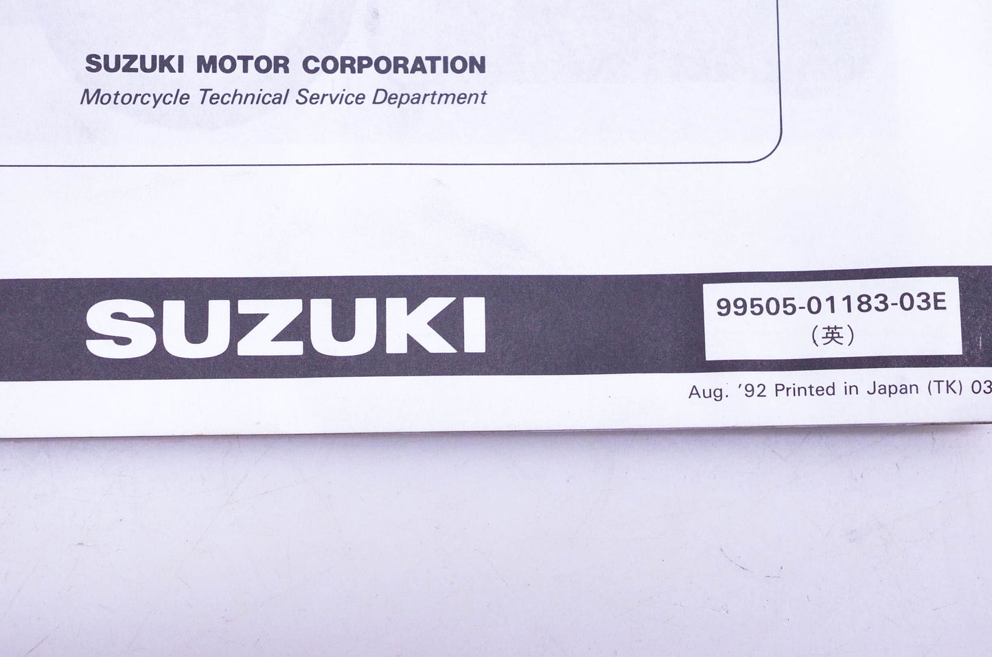 OEM Suzuki 99505-01183-03E DR350SP Assembly Service Guide