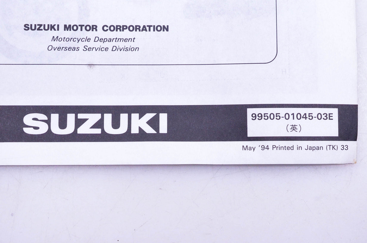 OEM Suzuki 99505-01045-03E GS500ES S Assembly Service Guide