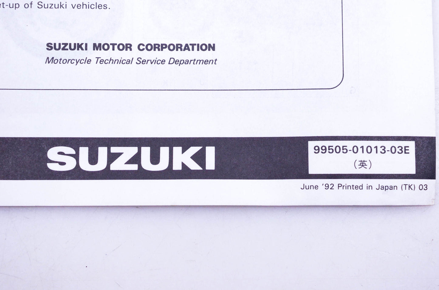 OEM Suzuki 99505-01013-03E GS500EP P Assembly Service Guide