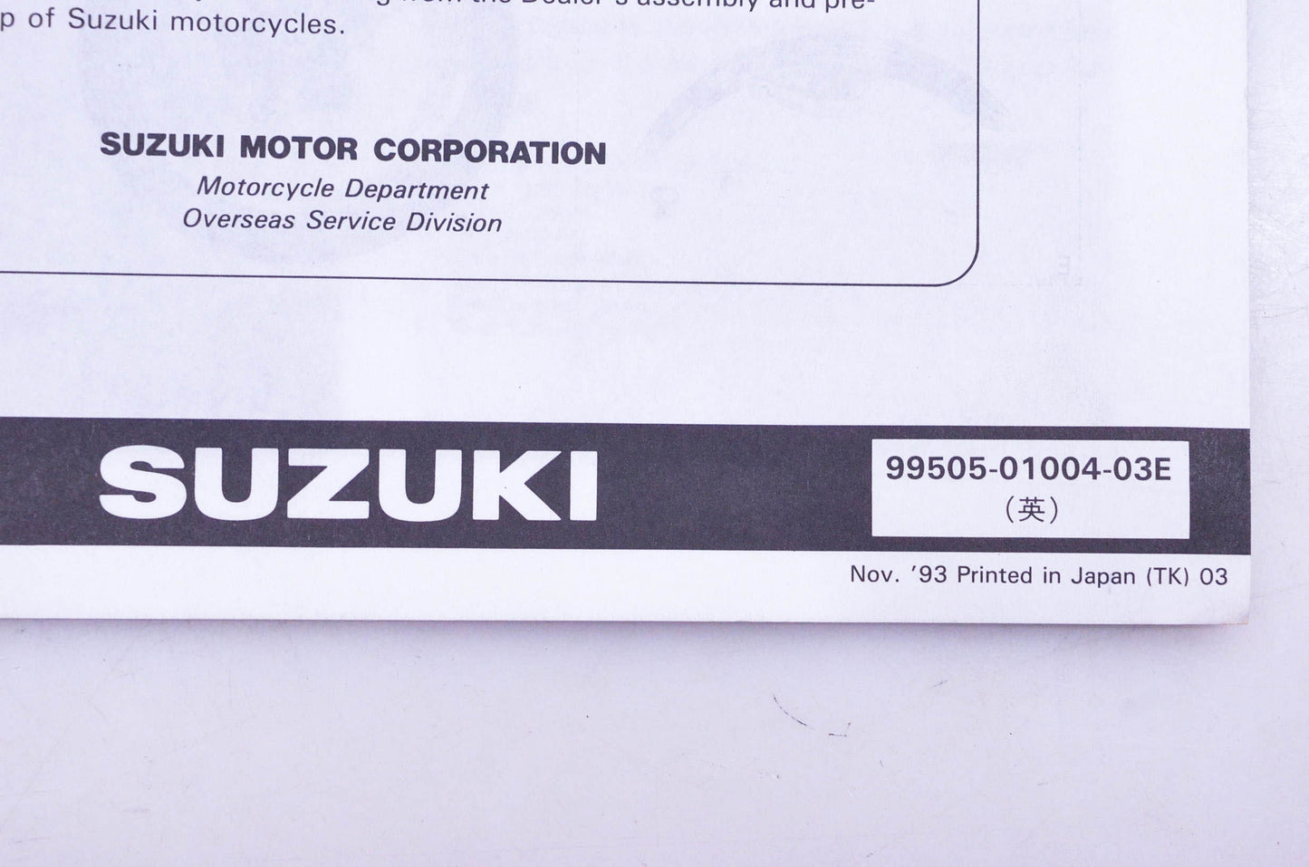 OEM Suzuki 99505-01004-03E GN125ER R Assembly Service Guide