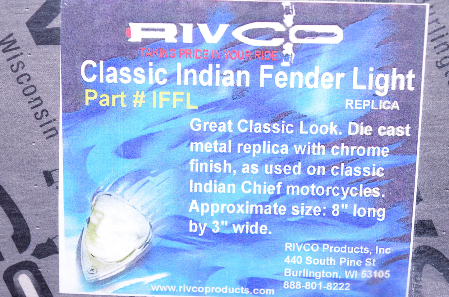 Rivco IFFL Classic Indian Fender Light NOS
