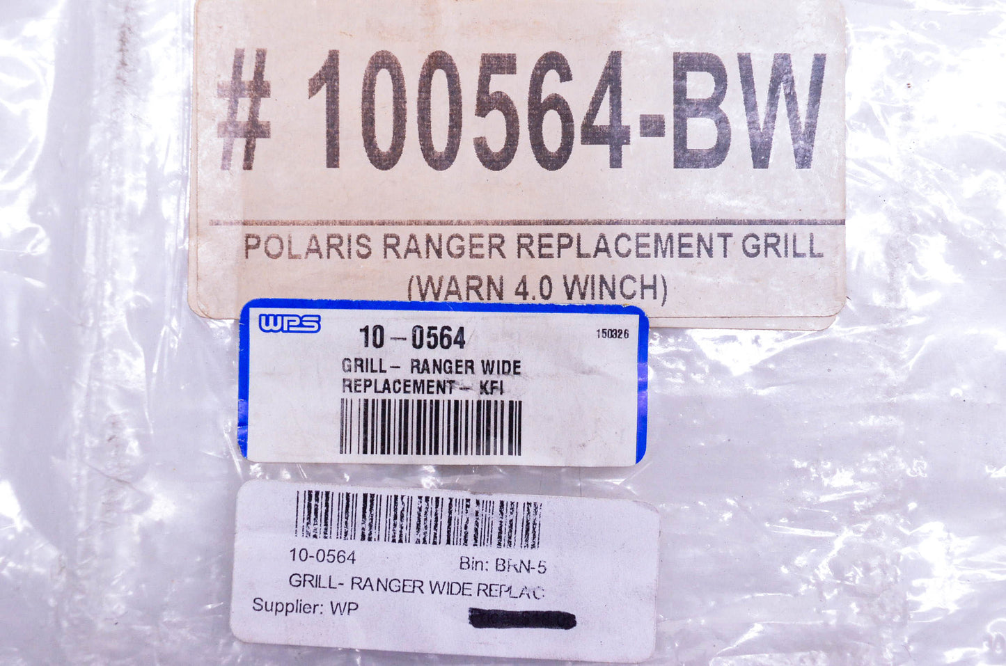 WPS 100564-BW, 10-0564, 100564 Ranger Wide Grill NOS