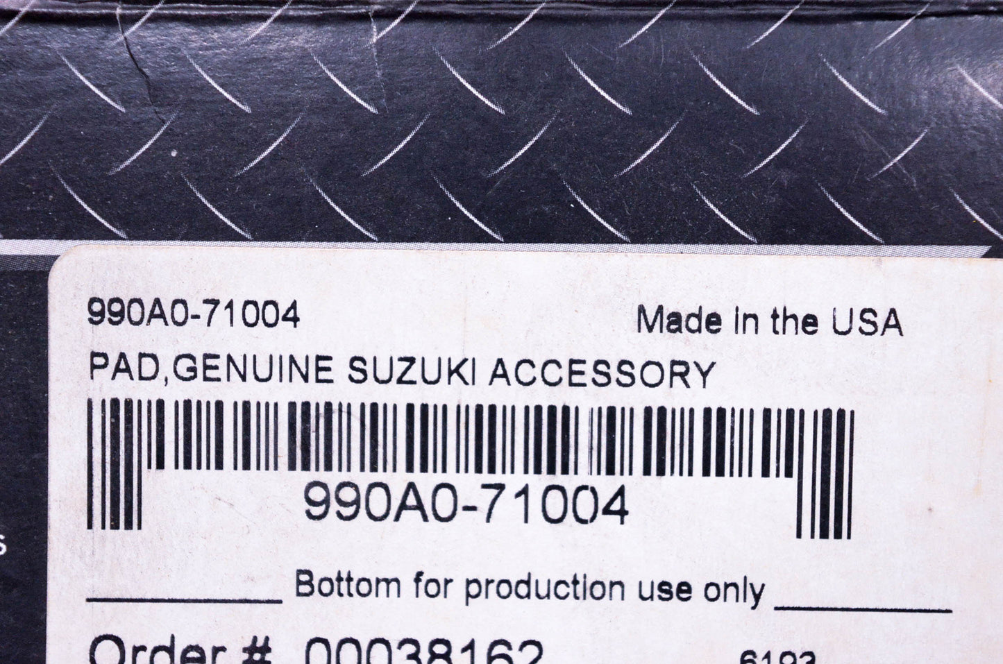 New OEM Suzuki 990A0-71004 Black Studded Backrest Pad NOS