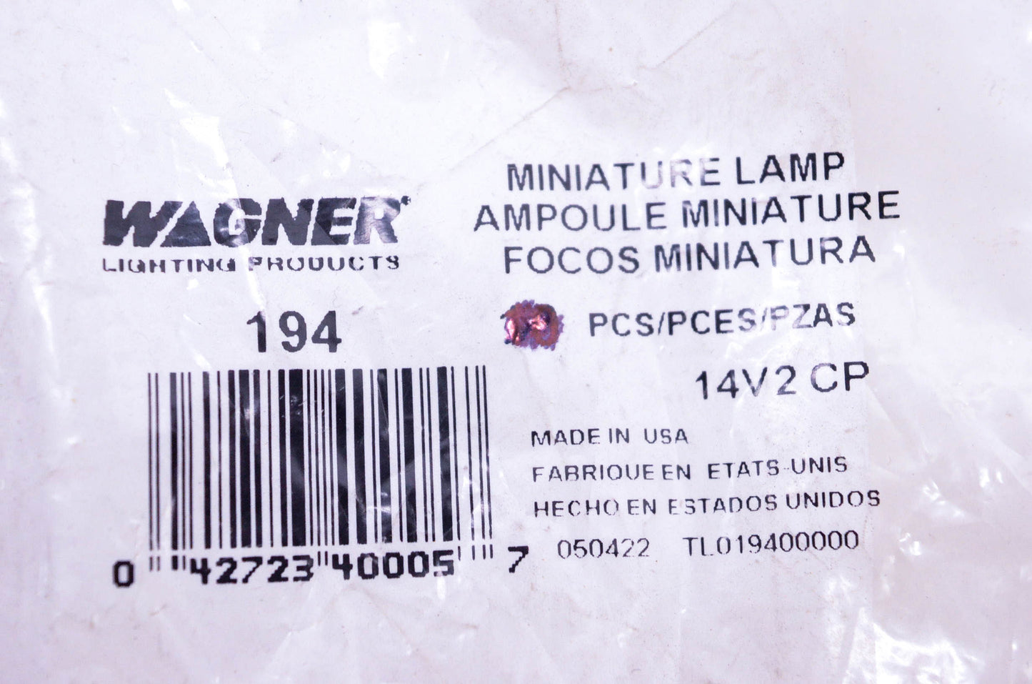 Wagner 194 14v 2cp Bulbs Qty 2 NOS
