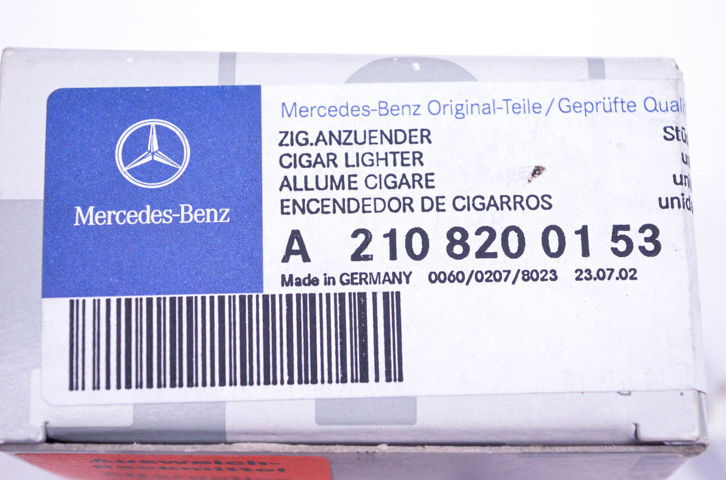 New OEM Mercedes-Benz A2108200153, 2108200153 Cigarette Lighter Assembly NOS