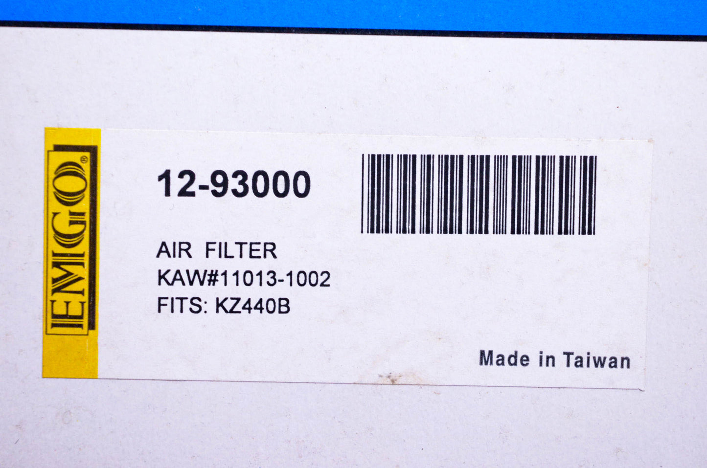 Emgo 12-93000, 11013-1002 Air Filter NOS