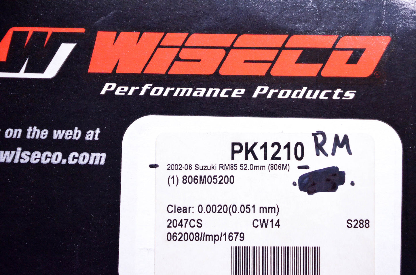 Wiseco PK1210 Top End Piston Kit NOS