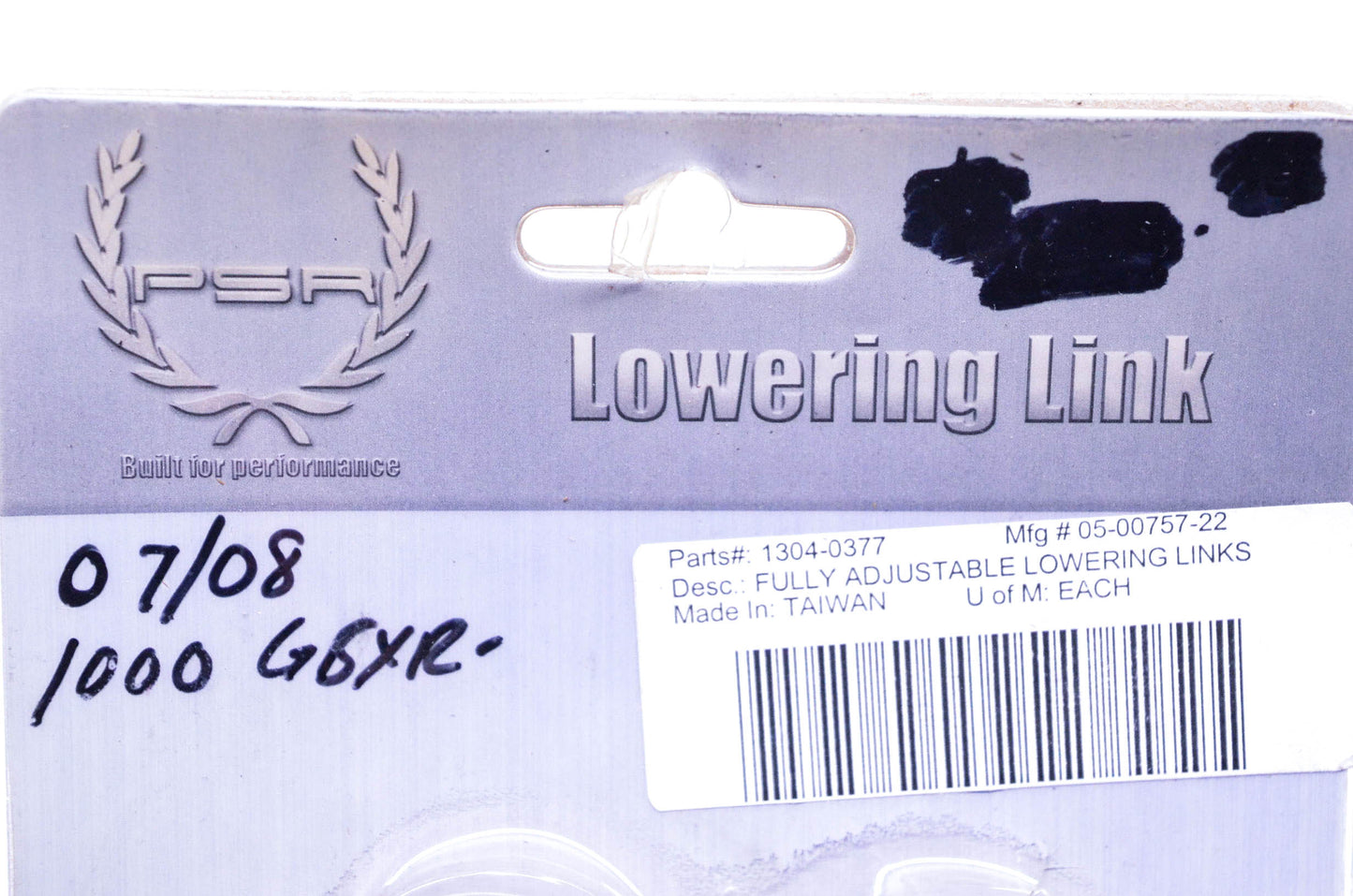 PSR 05-00757-22, 1304-0377 Fully Adjustable Lowering Link Kit NOS