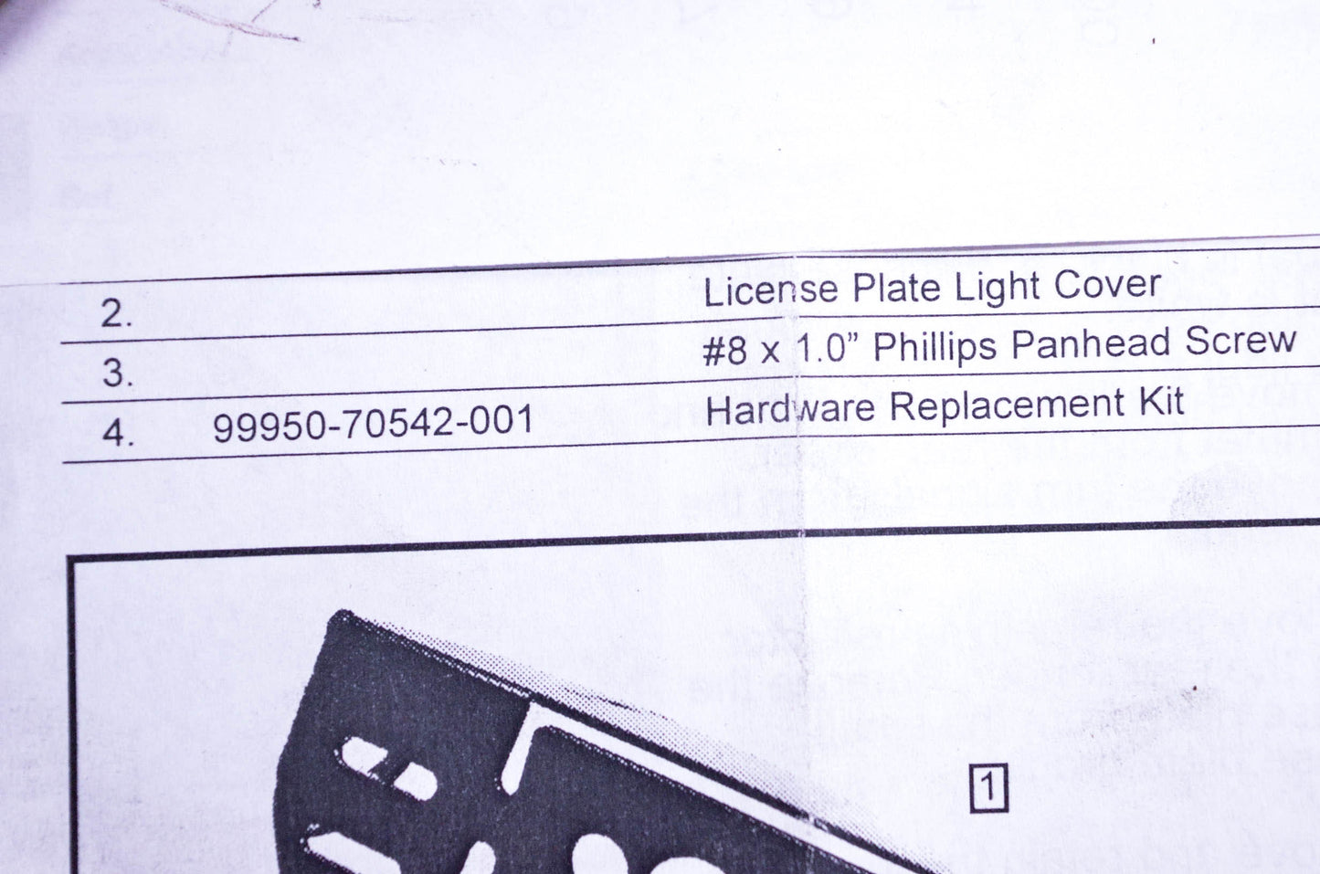 New OEM Suzuki 99950-70542-001 License Plate Hardware Replacement Kit NOS