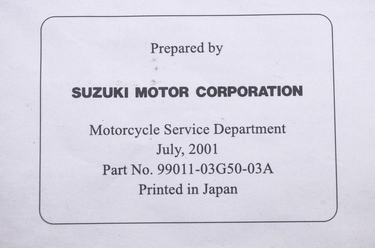 OEM Suzuki 99011-03G50-03A LT-A500F K2 Owner's Manual