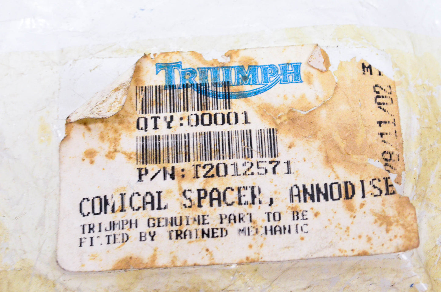 New OEM Triumph T2012571 Conical Spacer NOS