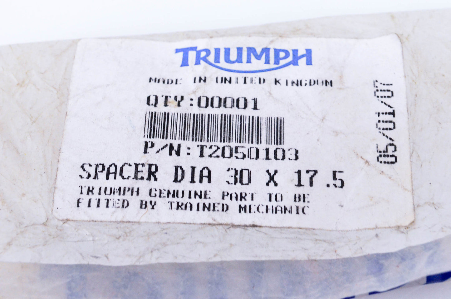 New OEM Triumph T2050103 Spacer NOS