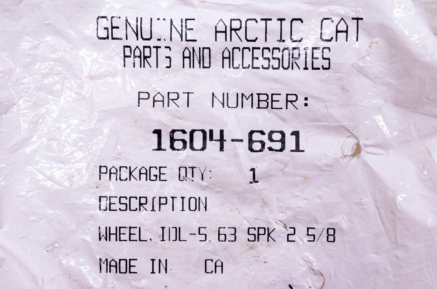 New OEM Arctic Cat 1604-691 R7125F/F2 Green Idler Wheel 5.63" NOS