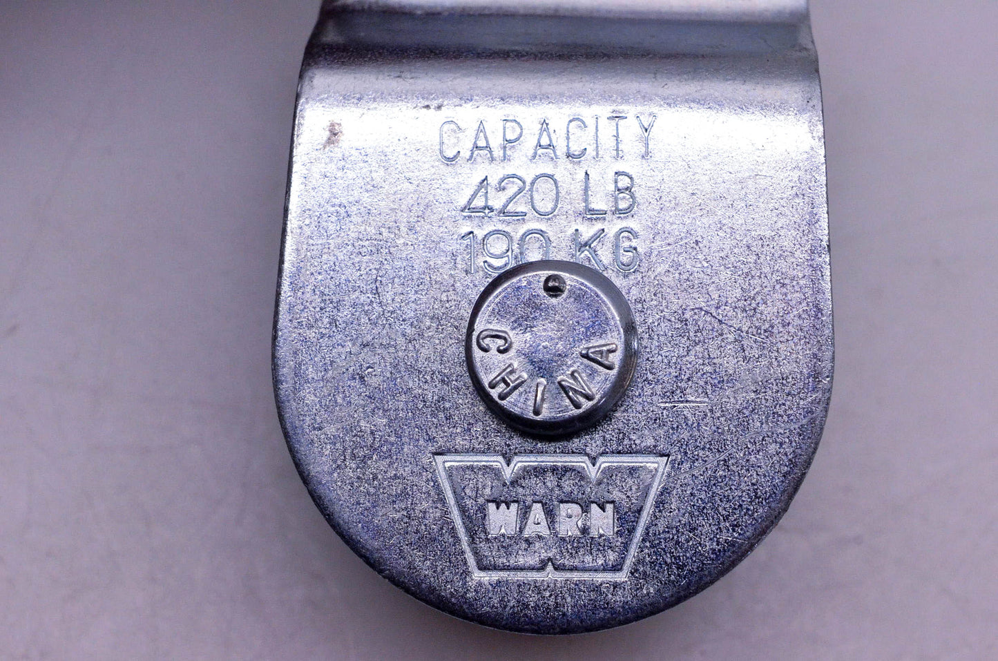 Warn 420lb Zinc Plated 1-1/2" Single Pulley Kit NOS