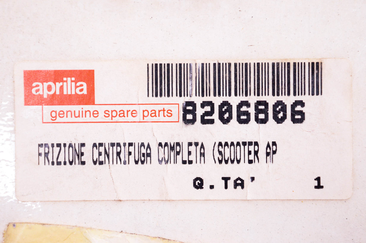 Aprilia 8206806 Centrifugal Clutch Assembly NOS