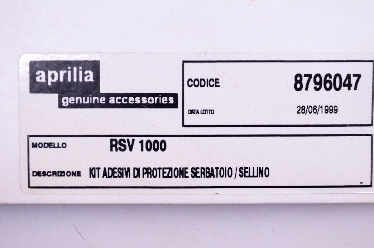 Aprilia 8796047 Tank Guard Sticker Kit NOS