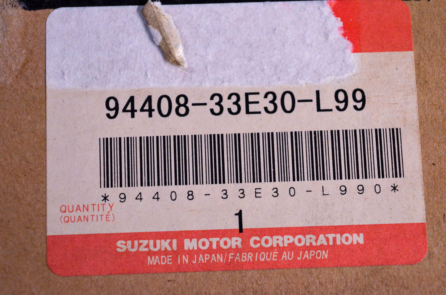 New OEM Suzuki 94408-33E30-L99 Left Lower Cowling NOS